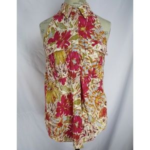 Anthro Floral Summer Affairs Blouse By Porridge